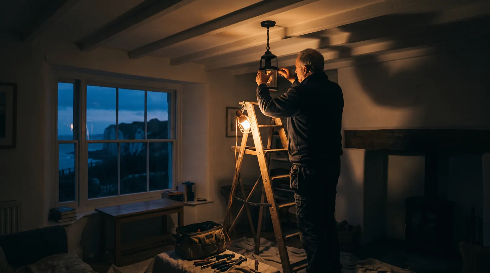 Electrician arriving at a home in Thanet